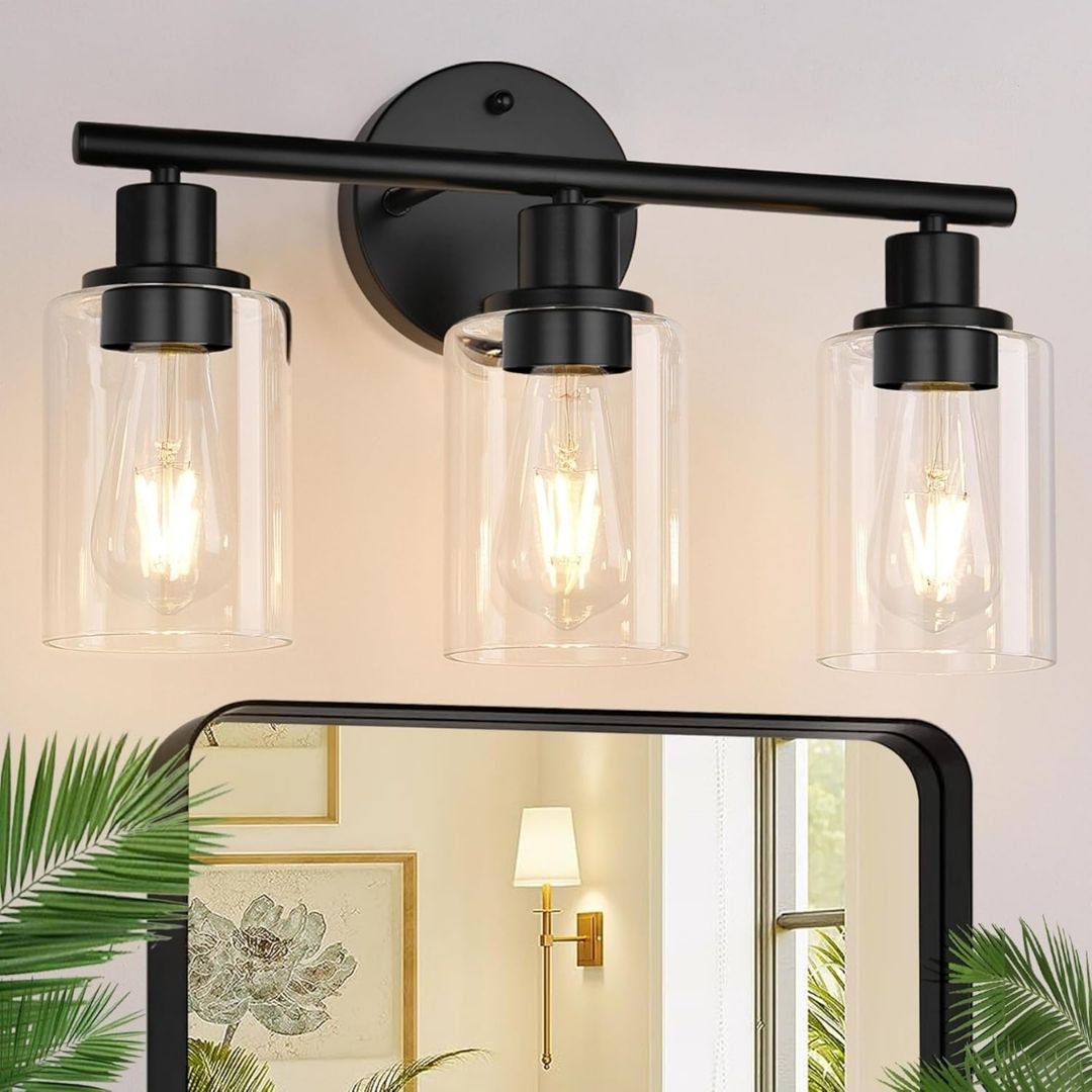 Gabriel – Moderne 3-punkts vegglampe med sylindriske glasskjermer