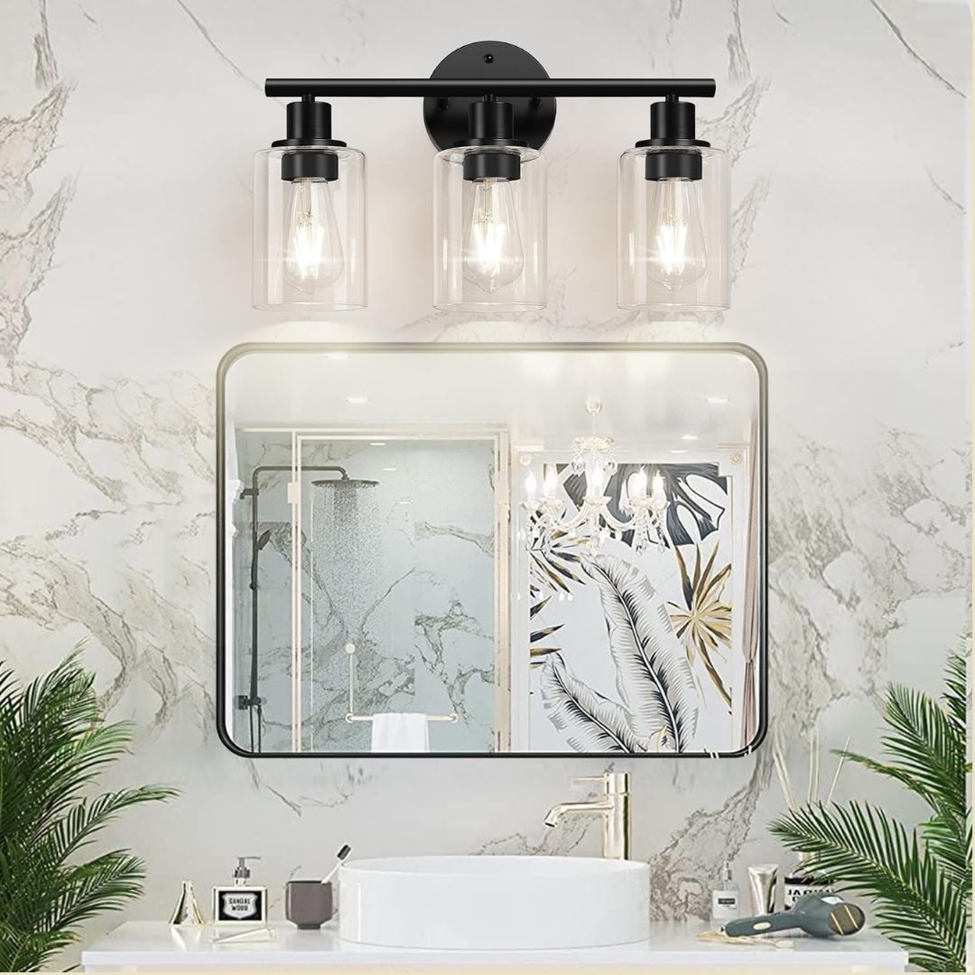 Gabriel – Moderne 3-punkts vegglampe med sylindriske glasskjermer